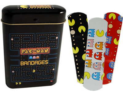 it8bit:  Mario and PacMan Bandaids Available for ū.99 at Perpetual Kid. 