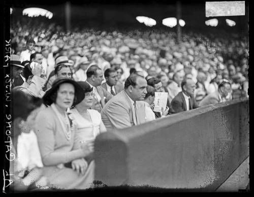 chicagohistorymuseum:
“ Al Capone at a baseball game at Comiskey Park, 1931. Before the end of the baseball season, Capone would be indicted on charges of tax evasion and failure to file tax returns.
Want a copy of this photo?
> Visit our Rights and...