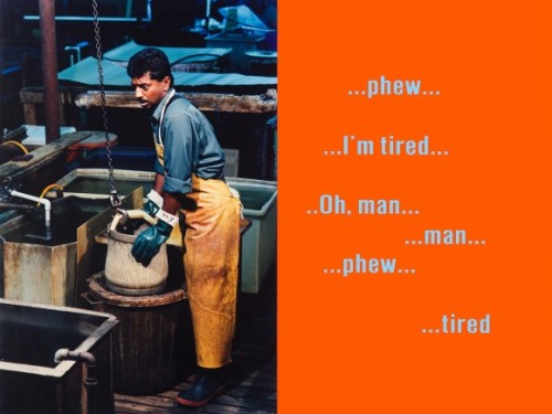 artandtextandart:Ken Lum, Phew, I’m Tired, 1994