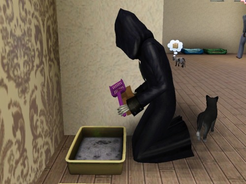 kattdogg:biococks:wowgay:my cat died and then the grim reaper decided to clean the litterboxhow cons