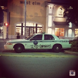 miamiisbetterthanurshithole1:  I &lt;3 graffiti Miami police car