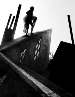  Conrad Veidt &amp; Lil Dagover in The Cabinet Of Dr. Caligari (1920, dir. Robert Wiene) (via) “I realized that the sets had to deviate completely in form and design from the usual naturalistic style. The images had to be like visionary nightmares