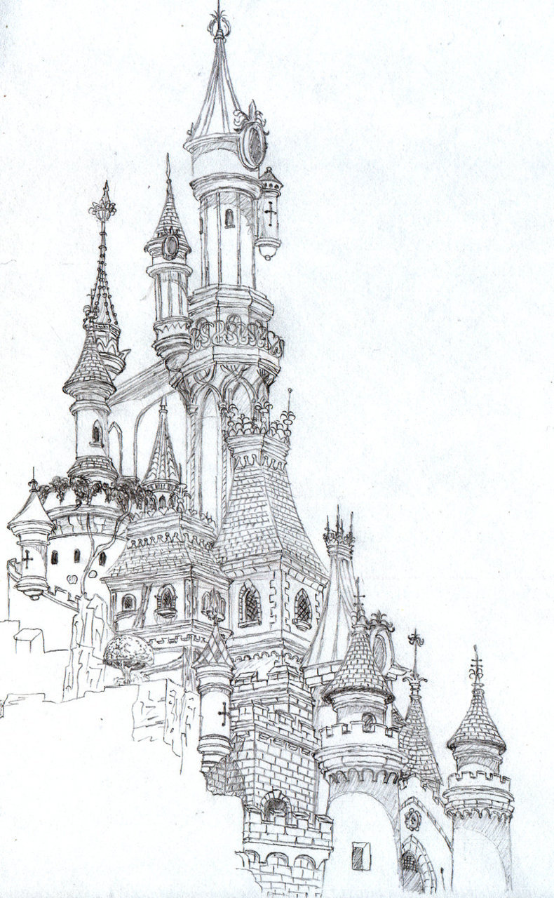 alldisney:  Disneyland Paris Castle by *madameLEOTA 