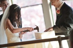 -uhhleeseeuhh:  wewereshoutingsecrets:  untoldlies:  Prior to the wedding, you gather a strong wooden wine box, a bottle of wine and two glasses. Then, also before the ceremony, you both sit down separately and write love notes to each other, explaining