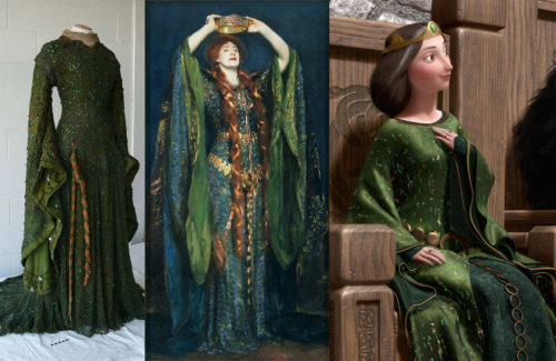 fairytalefashion:This is why Pixar is awesome: Include a famous dress from a famous painting of a fa