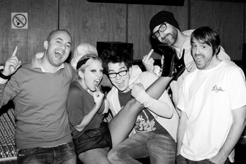 gagaroyale:  Here’s @ladygaga in the studio with @RedOne_Official, @DJWS, @FERNANDOGARIBAY from #gagaxterry out