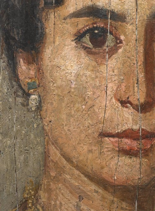 jwstudio:Funerary portrait, detail.original post hereDescriptionLimewood portrait of a woman: theric