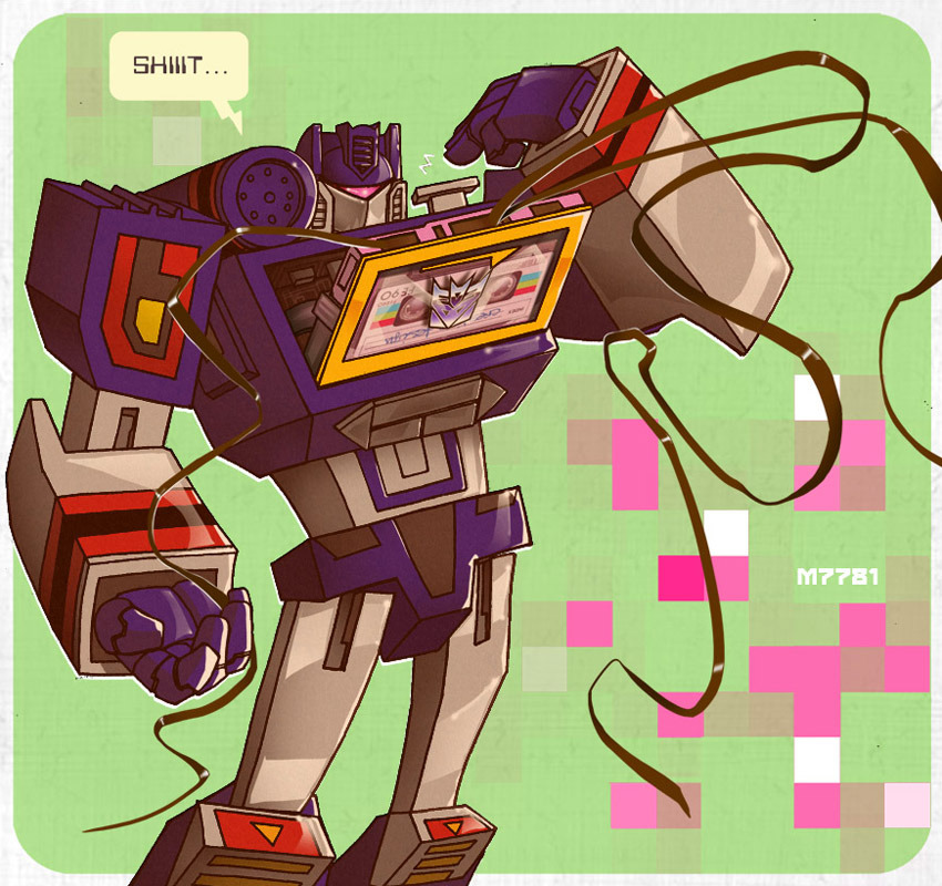 The old school Transformer named Soundwave is just having one of those days. He needs to upgrade to MP3 compatibility, if you ask me.
Related Rampages: Optimus Prime x Krang (More)
Soundwave by Marco D’Alfonso (Tumblr) (deviantART) (Twitter)