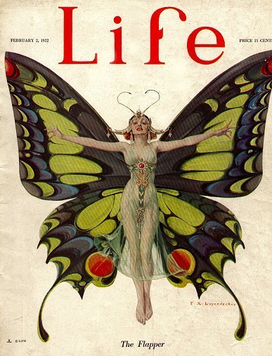 publicdomainpics4u-blog:Cover of Life Magazine 1922, The Flapper - Click here for more free pub