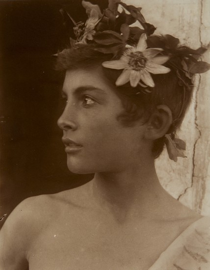 Sicilian Youth with Wreath of Roses, c.1900 by Wilhelm Von Gloeden 