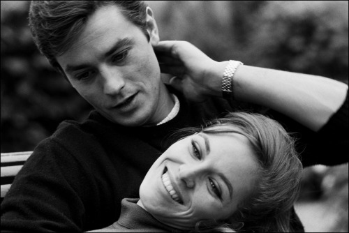 alaindelon:With Nathalie; 1965.