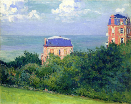 Villas at Villers sur Mer,  Gustave Caillebotte.  French Impressionist Painter (1848-1894)