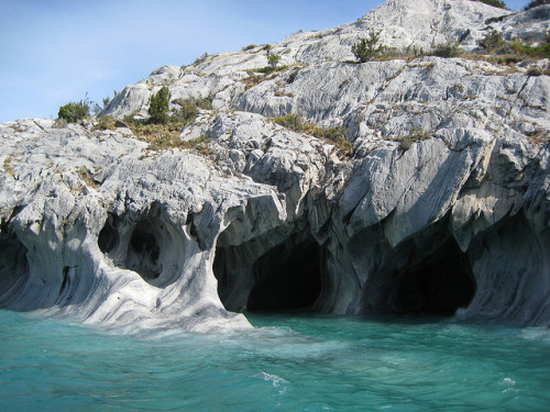 photo by Caribe on Flickr.Reserva Nacional Cavernas de Marmol - Lago General Carrera, Chile.