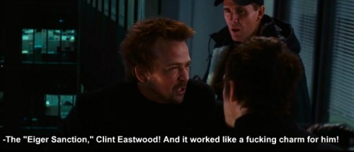 onlywearscardigans:  The Boondock Saints: All Saints Day, Connor’s Plan  Connor: Creative! It’s a creative plan!  Murphy: It’s ridiculous! Probably based on some stupid shit ya saw in a movie!  And here I am AGAIN all tyin’ myself up with rope!