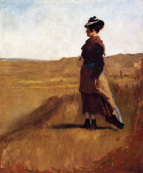 Woman on a Hill,  Eastman Johnson.  American (1824-1906)