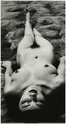 realityayslum:  Minayoshi Takada - Nude lying on sand, c.1948. 