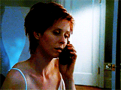 whatwouldcarriesay:  “It was right then, that Miranda finally slowed down…and gave into Steve. That night, Miranda and Steve made love. And they did it again in the morning. Miranda was an hour late for work and didn’t even notice. So maybe you