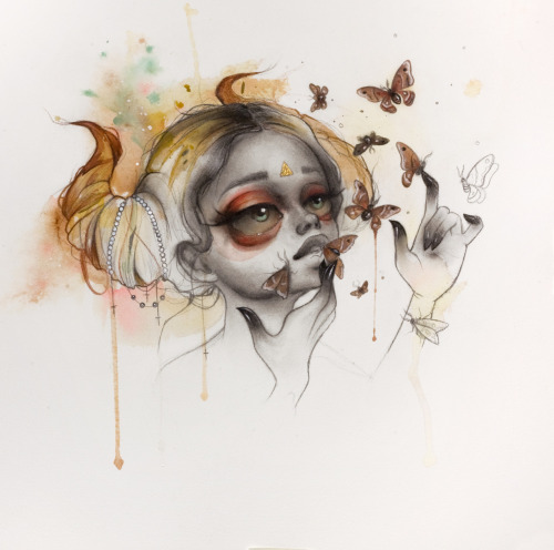 Air. Charcoal & Watercolor on paper. 2011.