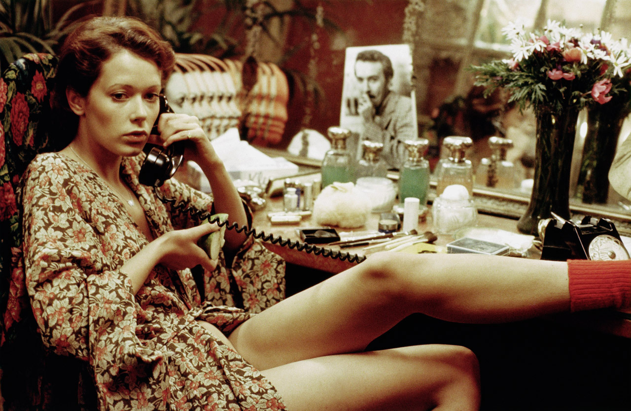 Sylvia Kristel production still from Emmanuelle, 1974 via: wrongsideoftheart