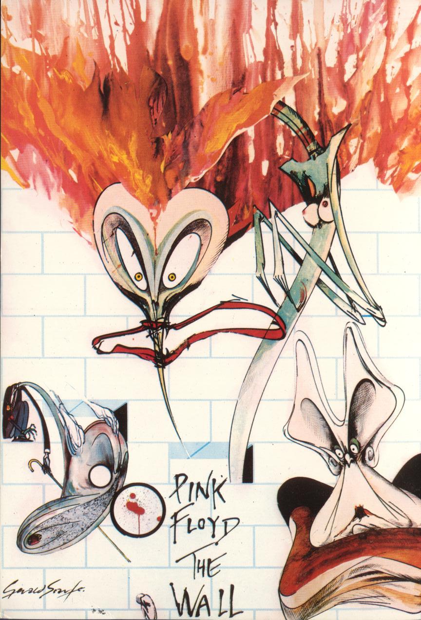 skarosburning:  Pink Floyd’s The Wall postcards with illustrations done by Gerald