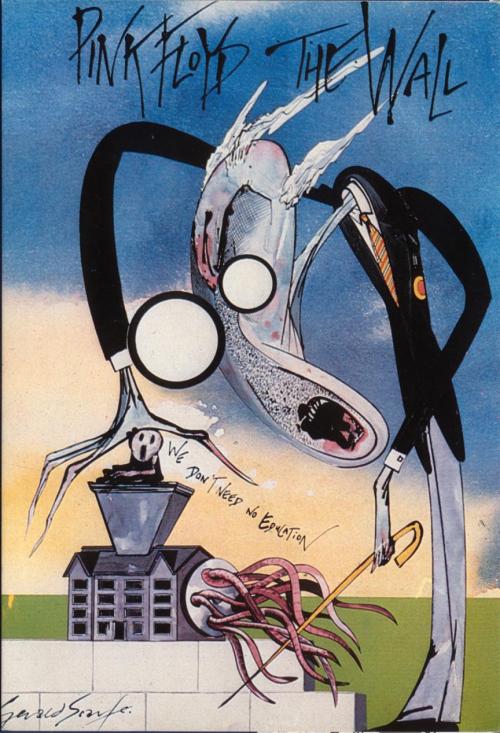 skarosburning:  Pink Floyd’s The Wall postcards with illustrations done by Gerald Scarfe.  