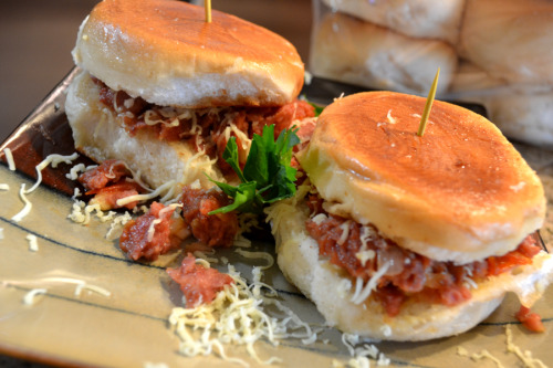 Pandesal Corned Beef Sliders-Like 90% of Filipino Households, Corned Beef has always been a staple c