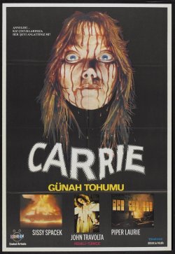 coitusandcarnage:  Turkish poster for Carrie,