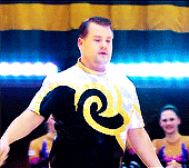 thedalekmaster:James Corden doing rhythmic gymnastics.CRAIG!?NGL: this is kinda hot. And also funny.