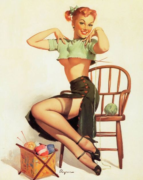 nrrrdcakkke:  fypinups:  Gil Elvgren A Spicy adult photos