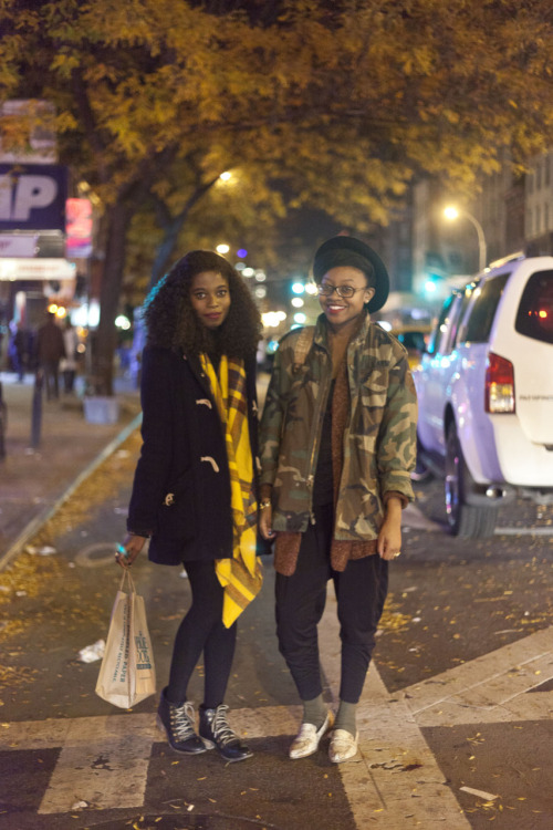 thenycstreets: Christine and Aniyisa on Second Avenue - I had seen them on Lafayette after they left