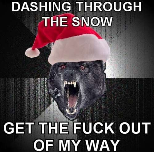 kylachelle:  mamakarkat:  barackfuckingobama:   DASHING THROUGH THE SNOW GET THE