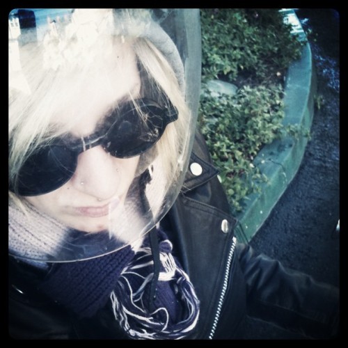 Bundled up for the scoot to Hollywood… Early shoots are early (Taken with instagram)