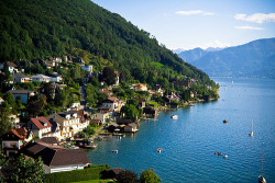 -mountains:  Gmunden city and Traunsee lake (Austria) (by PKirillov) 