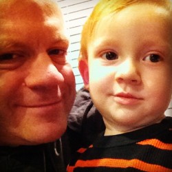 My nephew Wyatt and I got along well tonight :-) (Taken with instagram)