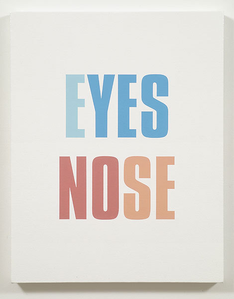 visual-poetry:  “your eyes say yes” by kay rosen   Eyes, nose, yes, no, see&hellip;