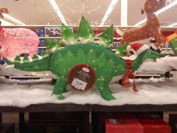 hannahisawful:  It really does not feel like Christmas for me until I break out the 60” animated chenille Stegosaurus.   I want it.  I don&rsquo;t even have a house to decorate this with.  But I want it.