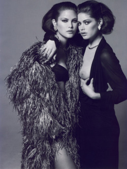 Catherine Mcneil And Doutzen Kroes Photography By Peter Lindbergh Styled By Carine