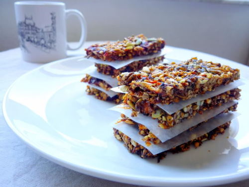 Apricot and Plum Breakfast Biscotti with Lavender and Cardamom
You can make these bars as sweet or as spicy as you like - just add more agave syrup or cardamon and cayenne.