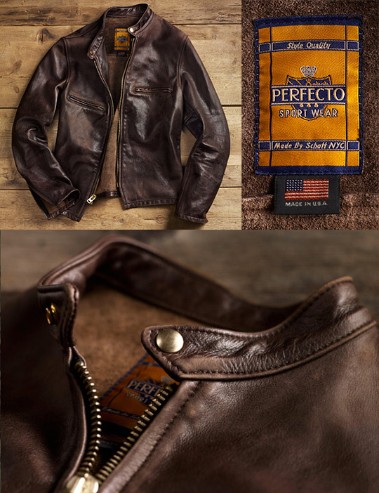 whiskeygrade:  Schott NYC Perfecto Vintage Cafe Racer Jacket “New from the Schott