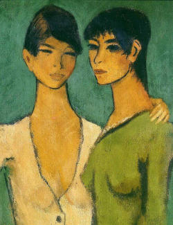 larmesderos:  Otto Mueller, Two Girls, oil