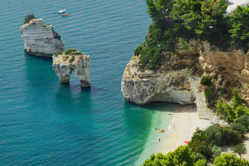 photo by Vincenzo DI Nuzzo on Flickr. Baia delle Zagare beach is situated in Gargano, region of Apul