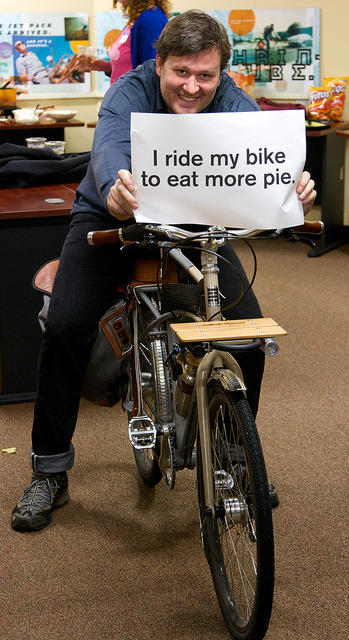 bikebiztokyo:  I ride my bike to eat more pie. by The Prudent Cyclist on Flickr.