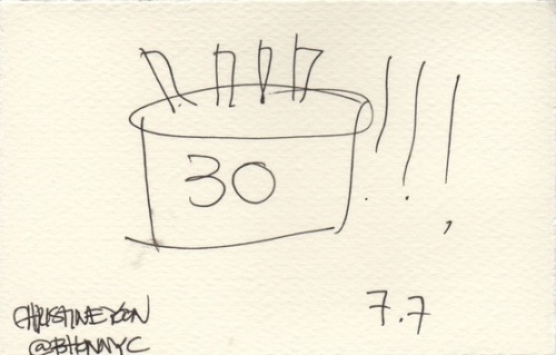 One of Several Fastest Possible Birthday Cakes, in honor of Laurea’s birthday (which is today), as drawn (in this case) by Christine Yoon in 7.7 seconds.
This was by no means the fastest cake drawn at Laurea’s birthday parties over the last two...