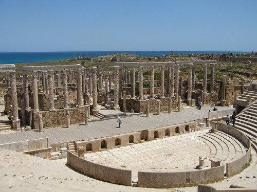 photo by Mary Loosemore on Flickr.Leptis Magna was a prominent city of the Roman Empire. Its ruins a