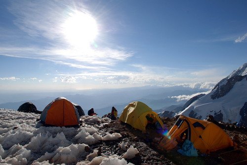 photo by Dan Mallaber on Flickr.High Camp on Nevado Illimani 6438m - highest mountain in the Cordill