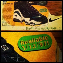 #throwbackthursday I was thirsty as hell for these blickies [evident w/ the cut out of course]!!! Glad I got &lsquo;em then n the retro this yr for my bday (Taken with instagram)