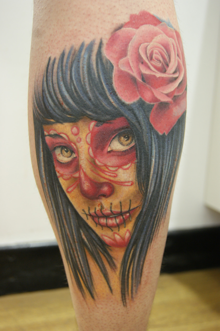 fuckyeahtattoos:  Did this a few weeks back, used an image of my favourite Suicide