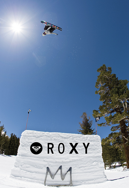 Erin Comstock riding in Mammoth