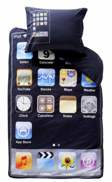 XXX livefrombmore:  iPod Bed Sheets  Do want photo