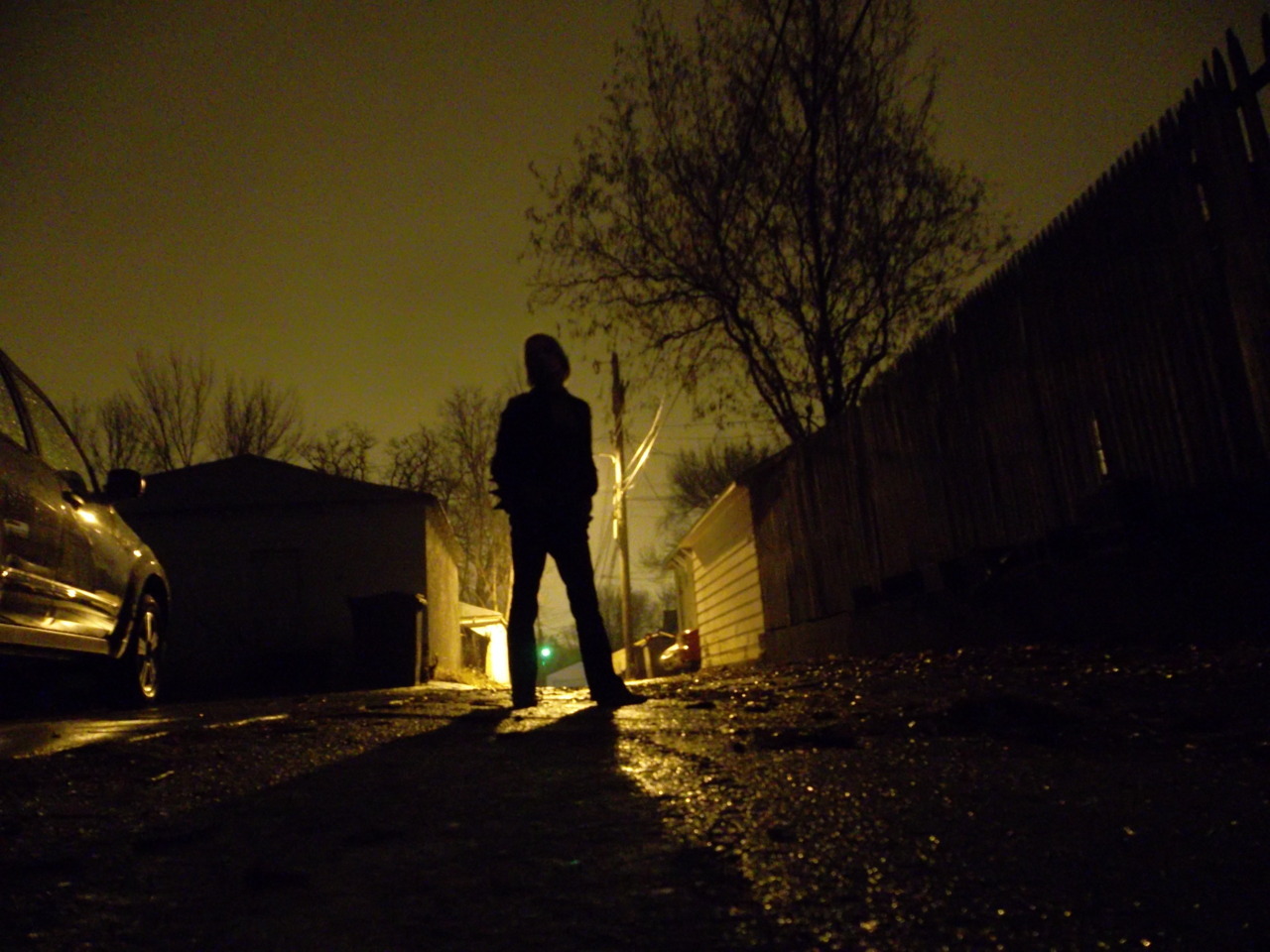 City rain at 3am in the alley behind my place.